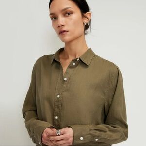 Everlane kalamata linen relaxed Button Down Shirt 8